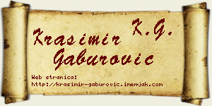 Krasimir Gaburović vizit kartica